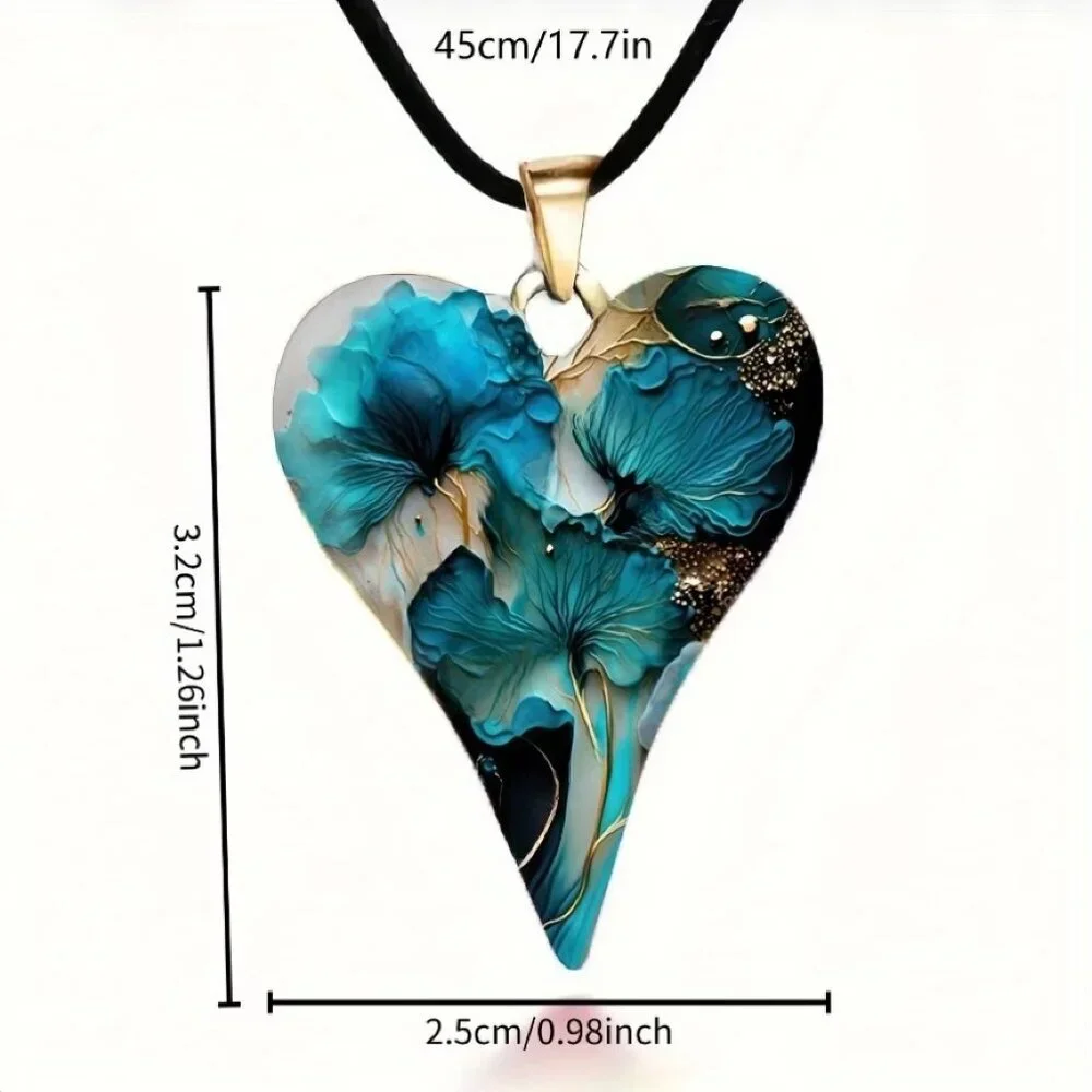 NWOT - Choice of 1 Vibrant Heart-Shaped Pendant Necklace - Picture 4 of 6